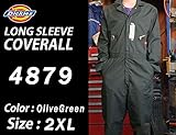 Dickies ディッキーズ 4879 OG（オリーブグリーン）2XLサイズ　長袖つなぎ ツナギ 大きいサイズもあります