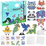Homgaty アイロンビーズセット パーラービーズ 10mm 約1000粒 11色スターターキット 動物 アクアビーズ 日本語説明書付き 子供 おもちゃ 初心者 ホビー(動物)