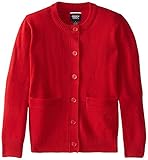 French Toast Big Girls' Knit Cardigan Sweater Red X-Large/14/16 [並行輸入品]