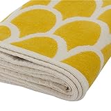 クリッパン KLIPPAN シュニール ブランケット 2542-02 フェザー／イエロー 140×180cm Chenille Blankets ひざ掛け 毛布 オフィス ふわふわ 北欧ブランド [並