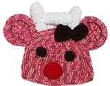 【Momo´s fashion shop for baby】 ベビー 用 ニット帽 赤ちゃん 新生児 クリスマス お宮参り 初詣 お正月 (となかい ピンク, フリー)