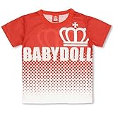 ベビードール 裾ドットTシャツ 子供服 120cm レッド