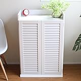 下駄箱 シューズボックス くつ箱 ルーバー ルーバーシューズボックス 60cm幅 奥行き30cm ホワイト NCH3140WH