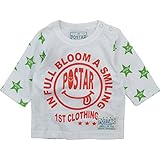 POSTAR(ポスター) 天竺スマイルPOSTAR星柄7分袖Tシャツ 130cm /O/WHITE NO.P-1511-00