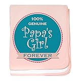 CafePress – 100 % Papa 's Girl – スーパーソフトベビー毛布、新生児おくるみ ピンク 13202168886832E