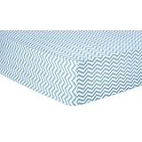 Trend Lab Chevron Deluxe Flannel Fitted Crib Sheet, Blue, Blue by Trend Lab [並行輸入品]