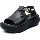 [リー ファン] サンダル レディース 厚底 本革 歩きやすい 旅行 コンフォートサンダル カジュアルサンダル ウェッジソール ヒール 靴 夏 疲れない 痛くない かわいい ウェッジサンダル 美脚 シューズ 全3色