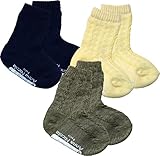 アンナニコラ 3足組 フロート編みL字型ソックス 12cm - 15cm グレー 6048 日本製