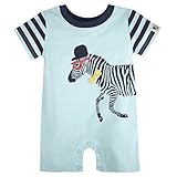 Andy & Evan新しい幼児用Zebraロンパースジャンプスーツ、ボディスーツ半袖Tシャツタイプロンパース赤ちゃんとボーイズ カラー: ブルー