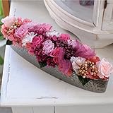 エーデルワイス レガロ プリザーブドフラワー アレンジメント バラ 陶器 (エレガントピンク)