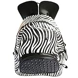 BXI Set of 2 Parent-child Bag Gift for Kids Boys Girls PU Leather School Black And White Zebra Print
