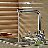auralurm蛇口シングルハンドルプルダウンキッチン蛇口with Magneticドッキング、Arcticステンレス シルバー NVT655