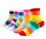 Little Kids Boys Girls Rainbow multi-colorsクルーソックス US サイズ: L カラー: マルチカラー