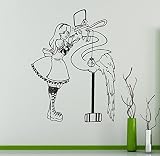不思議の国のアリスビニールデカールFantasy Fairy Tale壁ステッカーCartoonsホーム内部子供キッズ部屋インテリア23（AIW )