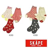【SiShuNon/SKAPE】3足セットソックス エスケープ3足セット 水玉 ドット 花柄 フラワー 無地 ソックス 16-18 200
