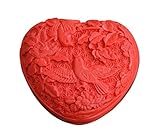 中国古典的な鳥のパターンの2つの彫刻彫刻漆ジュエリーボックス