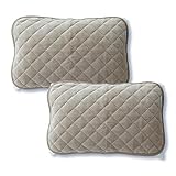 シルフィーズ 枕パッド 2枚組 43×63cm 枕カバー リバーシブル 綿100％ タオル地 フランネル オールシーズン あったか 洗える ウォッシャブル ゴム付き ベージュ