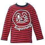 アンパンマン 天竺 コード刺繍 長袖Tシャツ ANPANMAN fo-ea3513-ea9122 90cm レッド