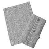 プラチナムベイビー★日本製 パイル地 4枚重ね よだれパッド (グレー)