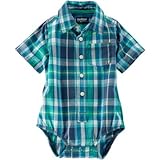 オシュコシュ OSHKOSH/ プラッドボ タンフロントボディスーツ プラッド ロンパース半袖 24ヶ月【並行輸入】