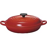 ル・クルーゼ(Le Creuset) 鋳物 ホーロー 鍋 ビュッフェ・キャセロール 26 cm チェリーレッド ガス IH オーブン 対応 【日本正規販売品】