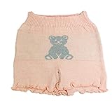 【オーガニックガーデン】キッズ・オーバーパンツ「くま柄」　120-150cm ピンク