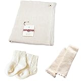 オーガニックコットン 和紡 マルチクロス・あしごろも 赤ちゃんレッグウォーマー・赤ちゃんソックス 3点セット