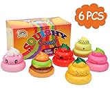 AOLIGE スクイッシー 6ピース ゆっくり元に戻る ジャンボ かわいいカット うんち クリーミーな香り 子供のパーティー玩具 ストレス解消おもちゃ