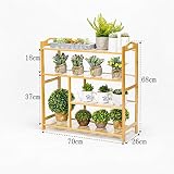 Nanzhuソリッドウッドフラワーラック、バルコニー多層フラワーポットラック、様々なサイズは任意で、屋内、屋外の植物スタンドです (色 : A-70cm)