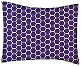 SheetWorld Crib / Toddler Percale Baby Pillow Case - Purple Honeycomb - Made In USA by sheetworld