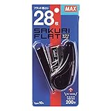 マックス MAX ホチキス ホッチキス サクリフラット 28枚とじ ホワイト HD-10FL2K/W