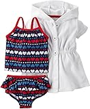 カーターズ Carter's ベビー 水着 ビキニ 半袖トップス付き 3点セット 紫外線カット UPF50+ Carter's 3-Piece Swim Set 12M (72-78cm)