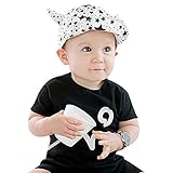 Domybest 可愛い子供帽子 キャップ ベビー 赤ちゃん ベースボールキャップ 星柄　野球帽　ユニセックス 男女兼用　春 夏 秋 通学 通園 お出かけ UVカット　1～3歳　2色選択可能 (ホワイ