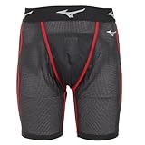 MIZUNO KUGEKIスライディングパンツ・ジュニア ブラック×レッド 140