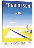 グローバルギャラリーFred。オルセンAirtransport株式会社オスロ – ノルウェー壁アート 20W x 1.5D x 30H in. ホワイト GCS-382127-2030-142