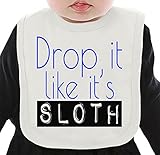 Drop It Like It's Sloth Funny Slogan ネクタイを有する有機ビブ Medium