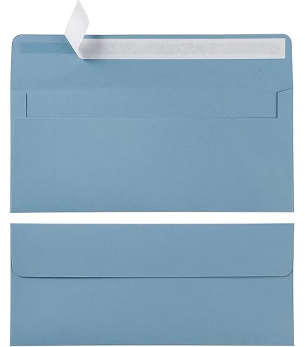 100 Pack Sage Green #10 Self Seal Business Envelopes – 4 1/8 X 9 1/2 Inches For Office, Mailing & Invoices