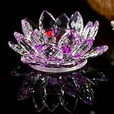 (F) - Fullfun Crystal Glass Lotus Flower Candlestick (F)