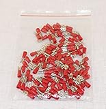100ピース187端子スペードコネクタセットfor Jammaハーネス（赤）22 – 18 AWGワイヤ