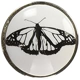 アボットコレクションスモールブラックandホワイトButterflyノブ