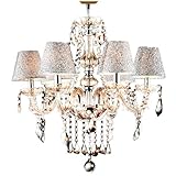 LightInTheBox 6 Lights,Decorative Crystal Chandelier In Cognac Color With Lamp Shade , Crystal & Gla