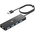 acer USB3.0 ハブ (4-in-1, 5Gbps) 120cm 増設 拡張 4ポート Hub 高速データ転送 延長ケーブル 軽量 コンパクト ノートPC/PS5/PS4/Xbox/Surfaceに対応 USB ハブ テレワーク リモート 在