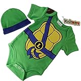Knitwits " Teeny Mutant Ninja Toddlers " Onesie and HatバンドルOutfit カラー: ブルー