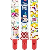 ** LIMITED PROMO ** Premium Pacifier Clip by KiddosArt, 2-Sided CUTEST BABY EVER TOY STORY Art, Stun