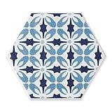 【B'stile】六角形の北欧風デザインタイル「EYR」EYR-607 （磁器質｜ヘキサゴン｜屋内壁/屋内床/屋外壁用｜ノンスリップ加工） 1枚