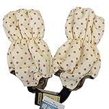 スノーカバー 足カバー 中綿入り フットカバー 雪よけ キッズ ベビー 水玉柄 M ピンク