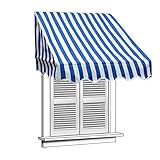 ALEKO 8 " x 2 "ウィンドウオーニング窓ドアキャノピー8-foot Decoratorオーニング窓、ブルーとホワイト