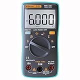 KKmoon RM101 デジタルマルチメータ LCDマルチメータ DMMマルチメータ True RMS/DC AC電圧/電流/抵抗ダイオード容量/静電容量測定 自動 極性識別電流計電圧計オーム