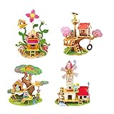 junda　高品質　カラー立体3D木製のシミュレーションモデル　DIY木製小屋　積み木　知育玩具セット　子供 知育玩具　誕生日お祝いプレゼント