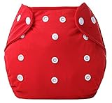 2つのコットンおむつパンツのセットおむつ漏れ防止通気性防水レッド